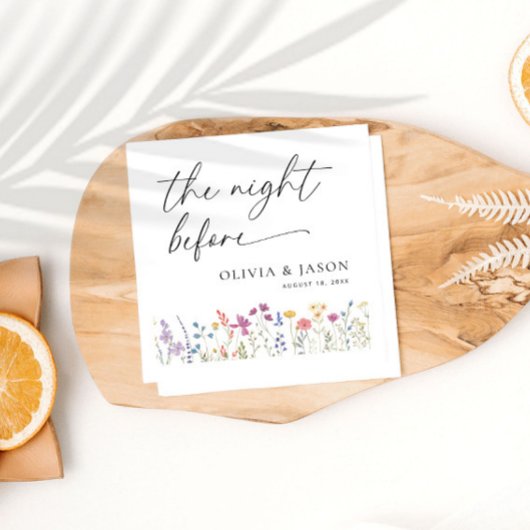 ボホワイルドフラワーリハーサルディナーナプキンズ スタンダードカクテルナプキン