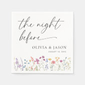 ボホワイルドフラワーリハーサルディナーナプキンズ スタンダードカクテルナプキン (正面)