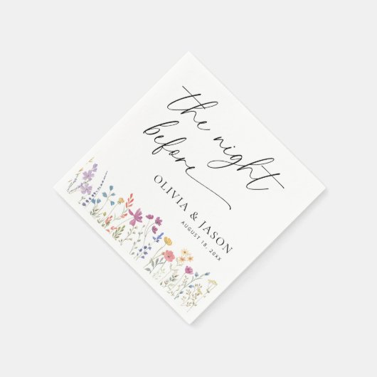 ボホワイルドフラワーリハーサルディナーナプキンズ スタンダードカクテルナプキン (角)