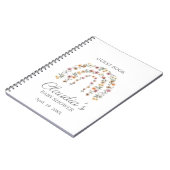 ボホワイルドフラワーレインボーベビーシャワーゲストノートブック ノートブック (左側)