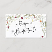 ボホワイルドフラワーレシピブライダルエンクロージャカード 名刺 (正面)