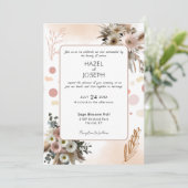 ボホワイルドフラワーロマンス | 素朴自然フローラ 招待状 (スタンド正面)