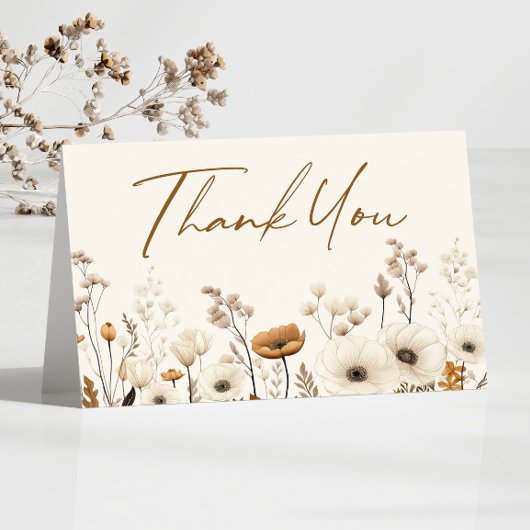 ボホワイルドフラワーワイルドフラワーガーデン サンキューカード