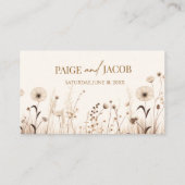 ボホワイルドフラワーワイルドフラワーズ結婚フローラ プレイスカード (裏面)