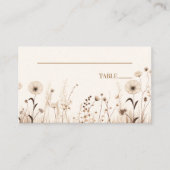 ボホワイルドフラワーワイルドフラワーズ結婚フローラ プレイスカード (正面)