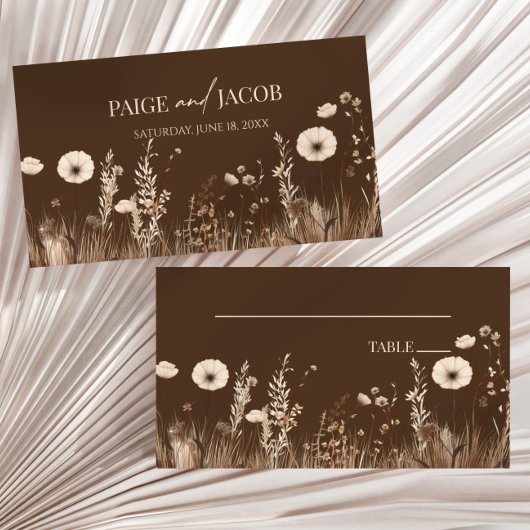 ボホワイルドフラワーワイルドフラワーズ結婚フローラ プレイスカード