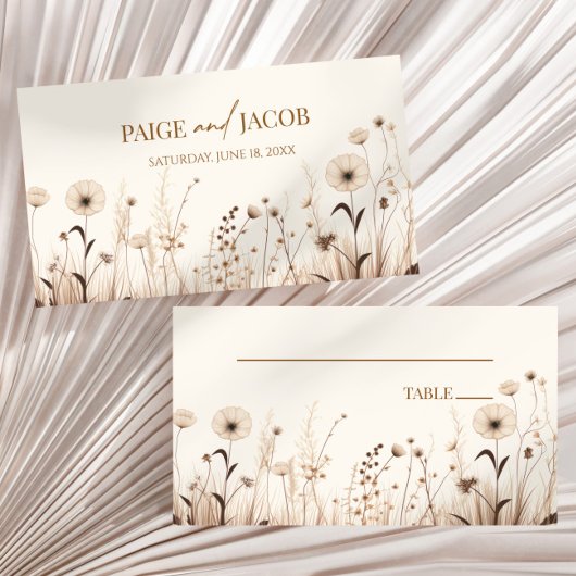 ボホワイルドフラワーワイルドフラワーズ結婚フローラ プレイスカード