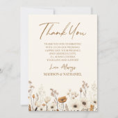 ボホワイルドフラワーワイルドフラワーフローラカスタム写真 サンキューカード (正面)