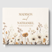 ボホワイルドフラワーワイルドフラワーフローラ庭園の結婚式 ゲストブック (正面)