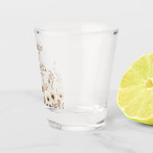 ボホワイルドフラワーワイルドフラワーフローラ庭園の結婚式 ショットグラス (右)