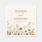 ボホワイルドフラワーワイルドフラワーフローラ庭園の結婚式 スタンダードカクテルナプキン (正面)