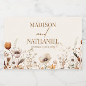 ボホワイルドフラワーワイルドフラワーフローラ庭園の結婚式 スパークリングワインラベル (シングルラベル)