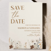 ボホワイルドフラワーワイルドフラワーフローラ庭園の結婚式 セーブザデート