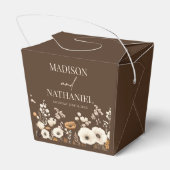 ボホワイルドフラワーワイルドフラワーフローラ庭園の結婚式 フェイバーボックス (裏面サイド)