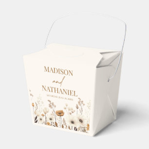 ボホワイルドフラワーワイルドフラワーフローラ庭園の結婚式 フェイバーボックス