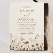 ボホワイルドフラワーワイルドフラワーフローラ庭園の結婚式 招待状