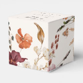 ボホワイルドフラワーヴィンテージ秋の結婚式 フェイバーボックス (裏面サイド)