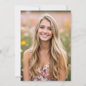 ボホワイルドフラワー卒業パーティボホ開花 招待状 (裏面)