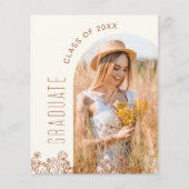 ボホワイルドフラワー卒業パーティー開花招待状 (正面)