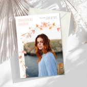 ボホワイルドフラワー卒業写真招待状 招待状