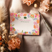 ボホワイルドフラワー夏期卒業アドバイスの願い エンクロージャーカード