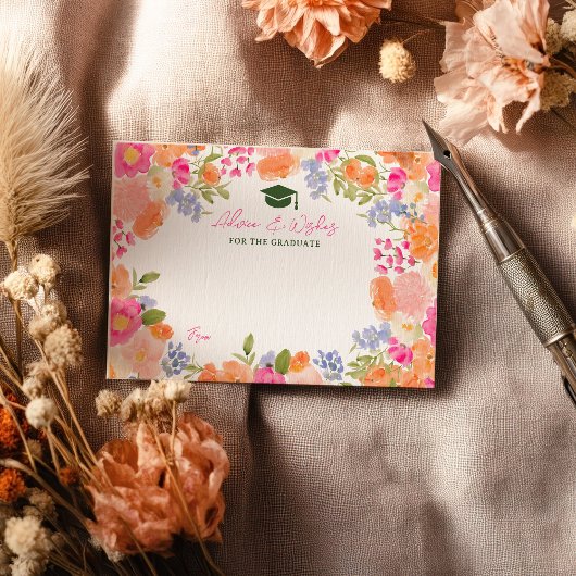 ボホワイルドフラワー夏期卒業アドバイスの願い エンクロージャーカード