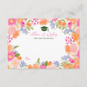 ボホワイルドフラワー夏期卒業アドバイスの願い エンクロージャーカード (正面)