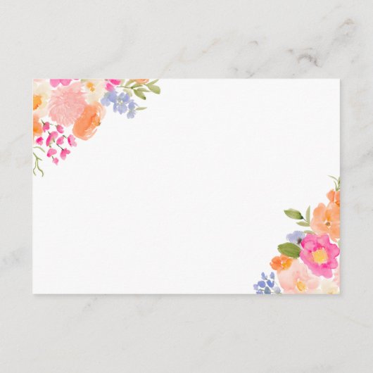 ボホワイルドフラワー夏期卒業アドバイスの願い エンクロージャーカード (裏面)