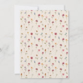 ボホワイルドフラワー婚約パーティ招待状 招待状 (裏面)