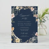 ボホワイルドフラワー婚約パーティ招待状 招待状 (スタンド正面)