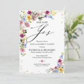 ボホワイルドフラワー婚約パーティ 招待状 (スタンド正面)