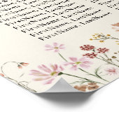 ボホワイルドフラワー庭園の結婚式座席表 ポスター (角)