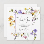 ボホワイルドフラワー庭園の結婚式 サンキューカード (正面/裏面)