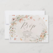 ボホワイルドフラワー庭園の結婚式 出欠カード (正面)
