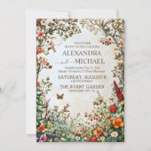 ボホワイルドフラワー庭園の結婚式 招待状 (正面)