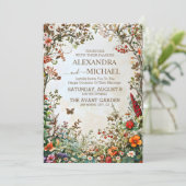 ボホワイルドフラワー庭園の結婚式 招待状 (スタンド正面)