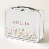 ボホワイルドフラワー新学期 メタルランチボックス (正面)