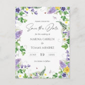 ボホワイルドフラワー日付の保存 案内ポストカード (正面)