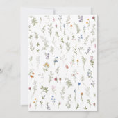 ボホワイルドフラワー日付保存結婚式招待状 招待状 (裏面)