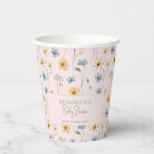 ボホワイルドフラワー春パーソナライズされたベビーシャワー 紙コップ (正面)