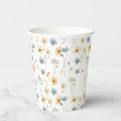 ボホワイルドフラワー春パーソナライズされたベビーシャワー 紙コップ (右)