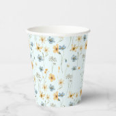 ボホワイルドフラワー春パーソナライズされたベビーシャワー 紙コップ (右)