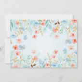 ボホワイルドフラワー水カラー誕生日招待状 招待状 (裏面)