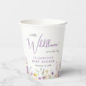 ボホワイルドフラワー水彩赤ちゃんシャワー 紙コップ (裏面)