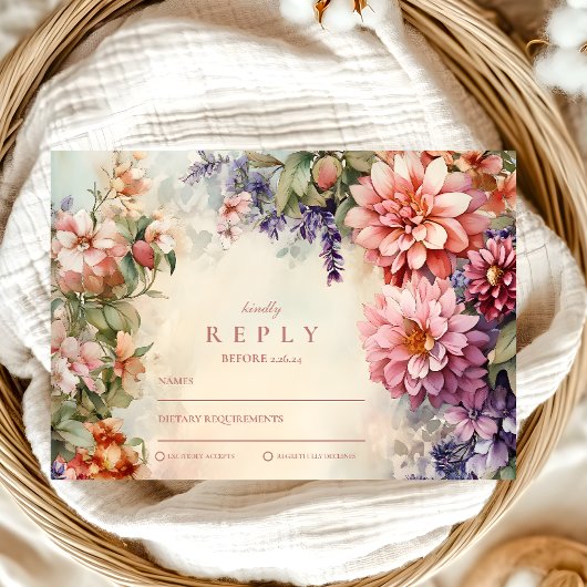 ボホワイルドフラワー牧草地卒業 出欠カード