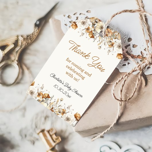 ボホワイルドフラワー秋ありがとう好意ギフトラベル ギフトタグ