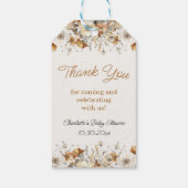 ボホワイルドフラワー秋ありがとう好意ギフトラベル ギフトタグ (裏面)