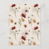 ボホワイルドフラワー秋の結婚式詳細 エンクロージャーカード (裏面)