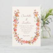 ボホワイルドフラワー秋の結婚式 招待状 (スタンド正面)