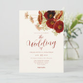 ボホワイルドフラワー秋の結婚式 招待状 (スタンド正面)